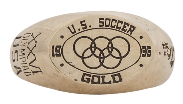 1996 Atlanta Olympics Soccer Gold Ring Presented To Michelle Akers (Akers LOA)